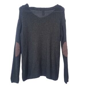 Quinn  Green Patchwork Knit Pullover Sweater